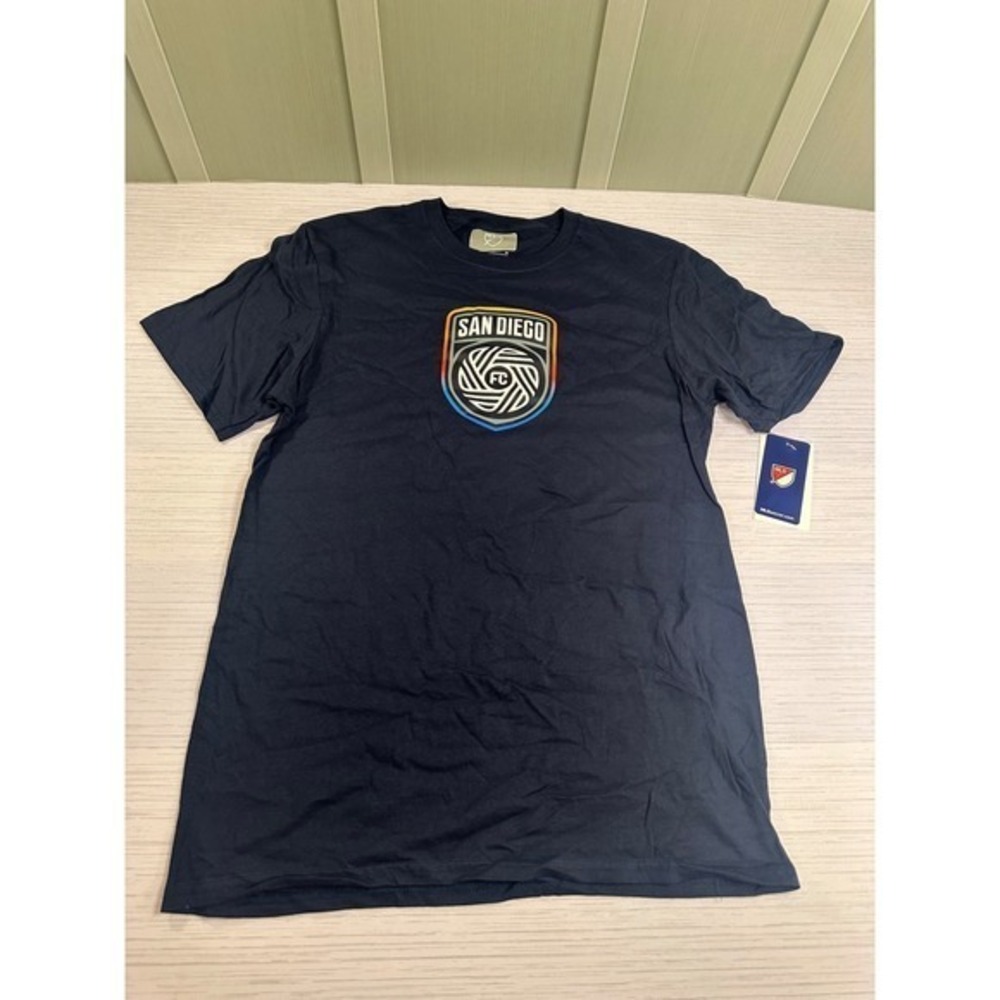 MLS San Diego FC Mens Navy Blue Graphic T-Shirt Soccer Fan Gear New Size M